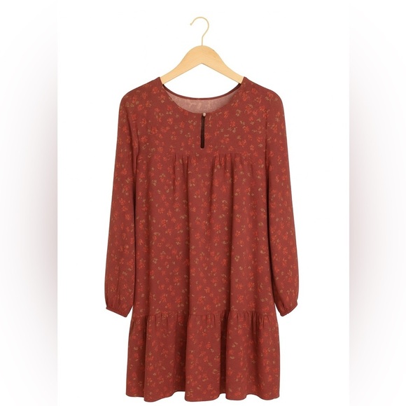 Sonoma New No Tags Floral Long Sleeve, Knee Length Dress size medium. - Picture 2 of 2